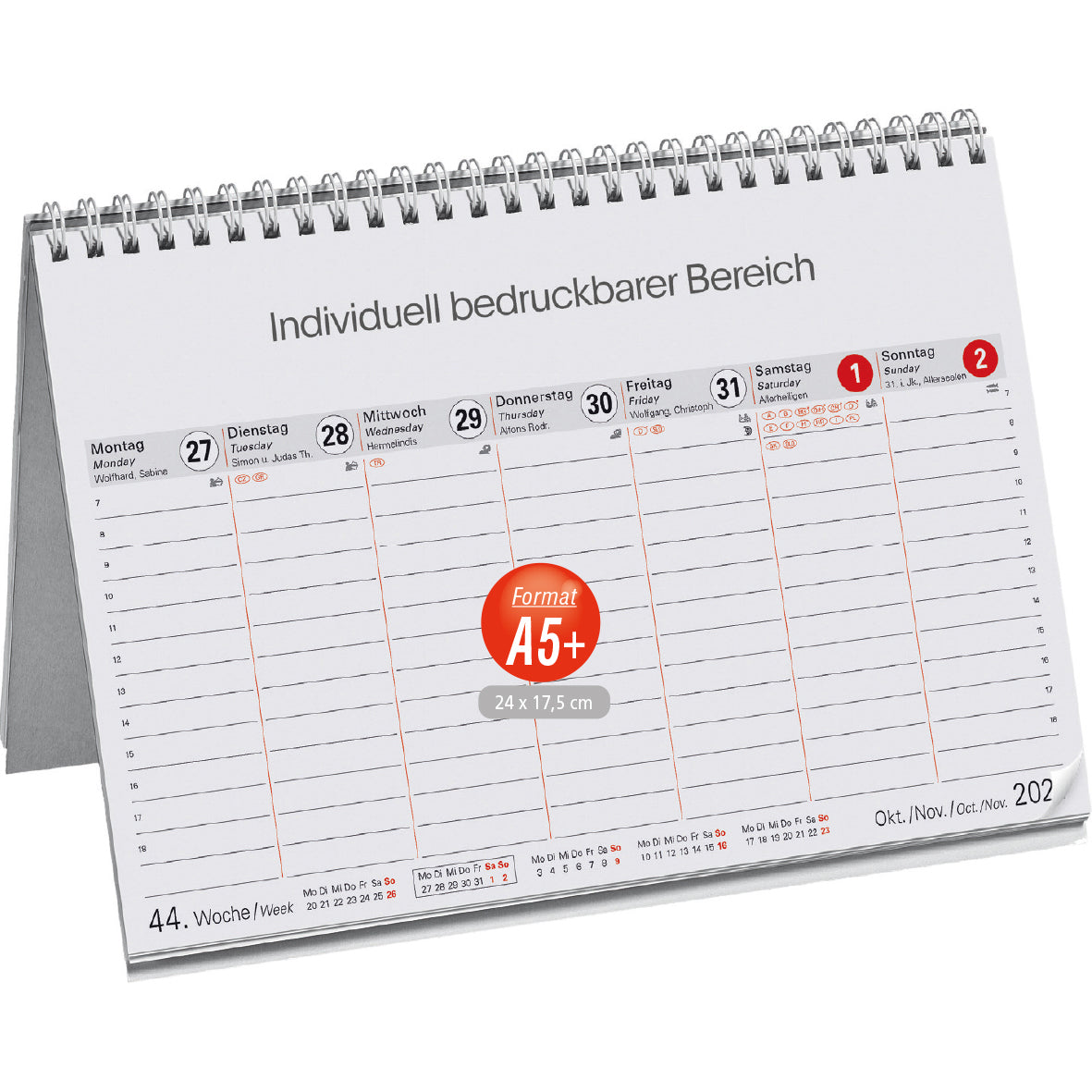 Tischkalender "Classic Table Spezial" Blatt bedruckt