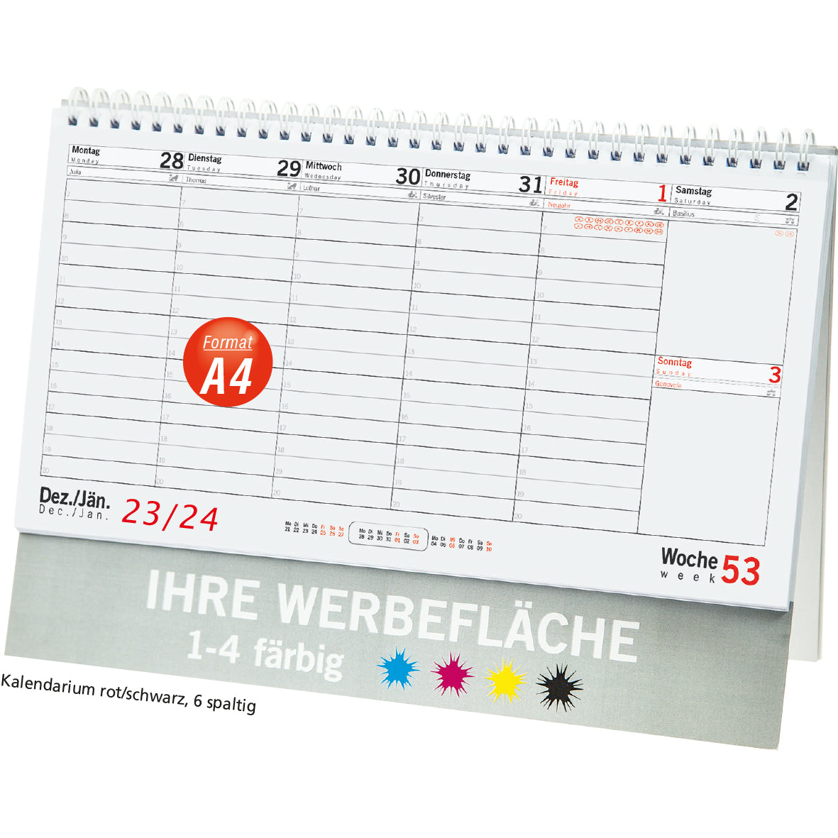 Tischkalender "Maxi" Aufsteller bedruckt